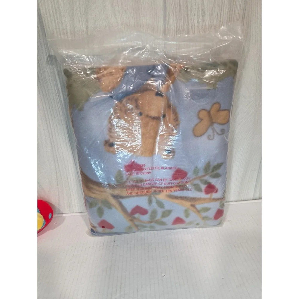 Teresa Kogut, Old Friend, Fleece Blanket, Teddy Bear, New, 53 3/4 x 64 1/4, 2004